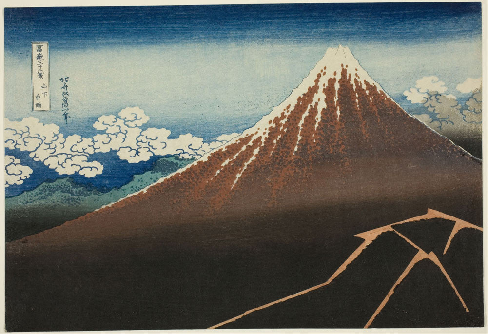 Katsushika Hokusai - Shower Below the Summit