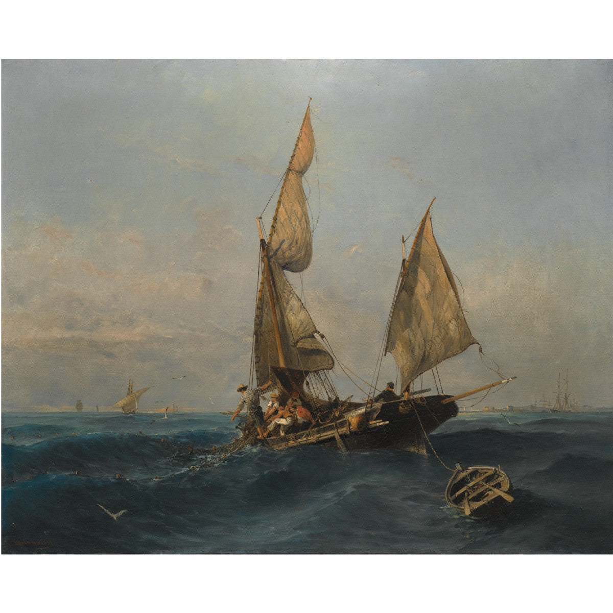 Konstantinos Volanakis - Fishing Boat in Choppy Waters