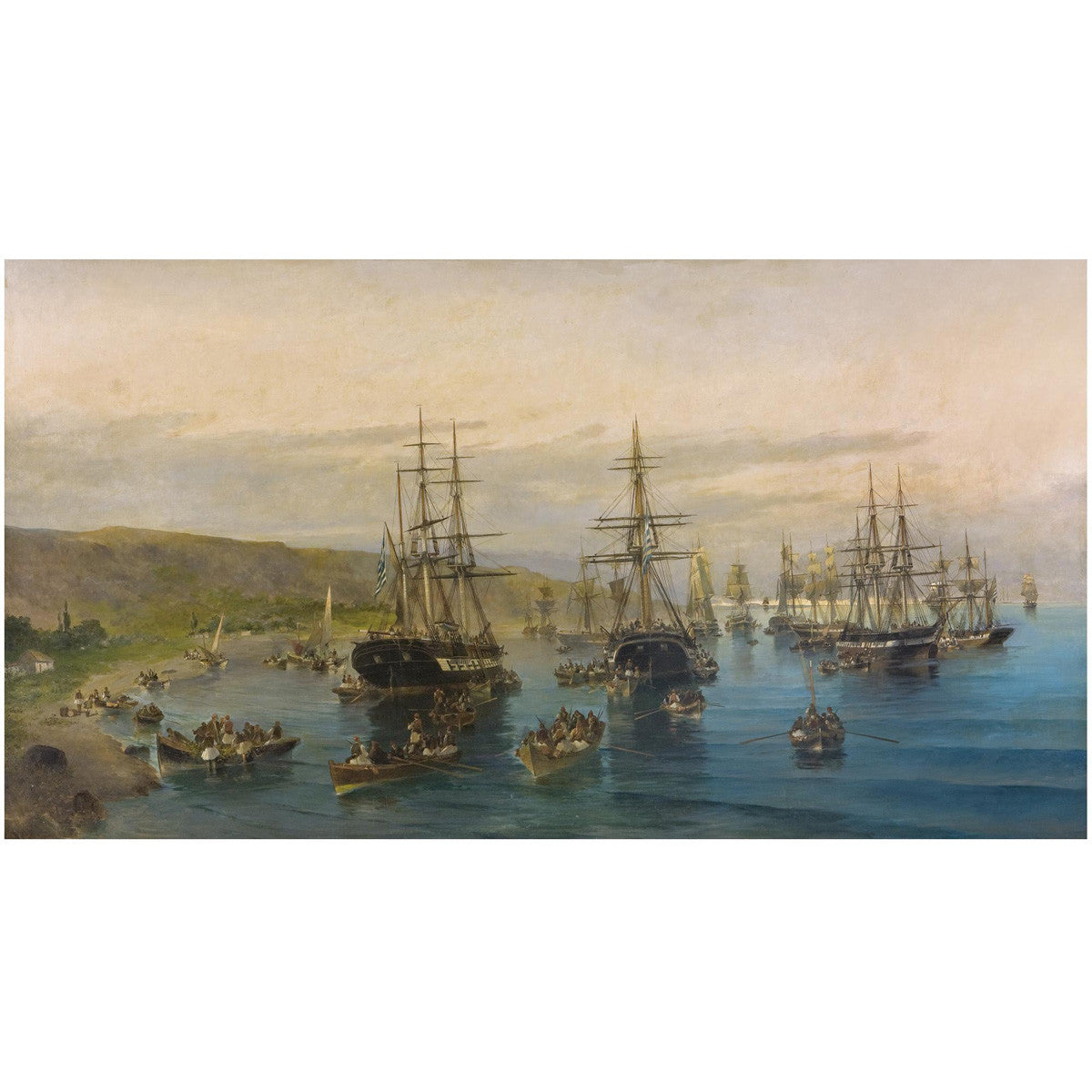 Konstantinos Volanakis - The Arrival of Karaiskakis at Faliro