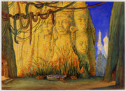 Léon Bakst - Preliminary study for the décor of the ballet Le Dieu bleu (The Blue God)-Reproduction-Get Custom Art
