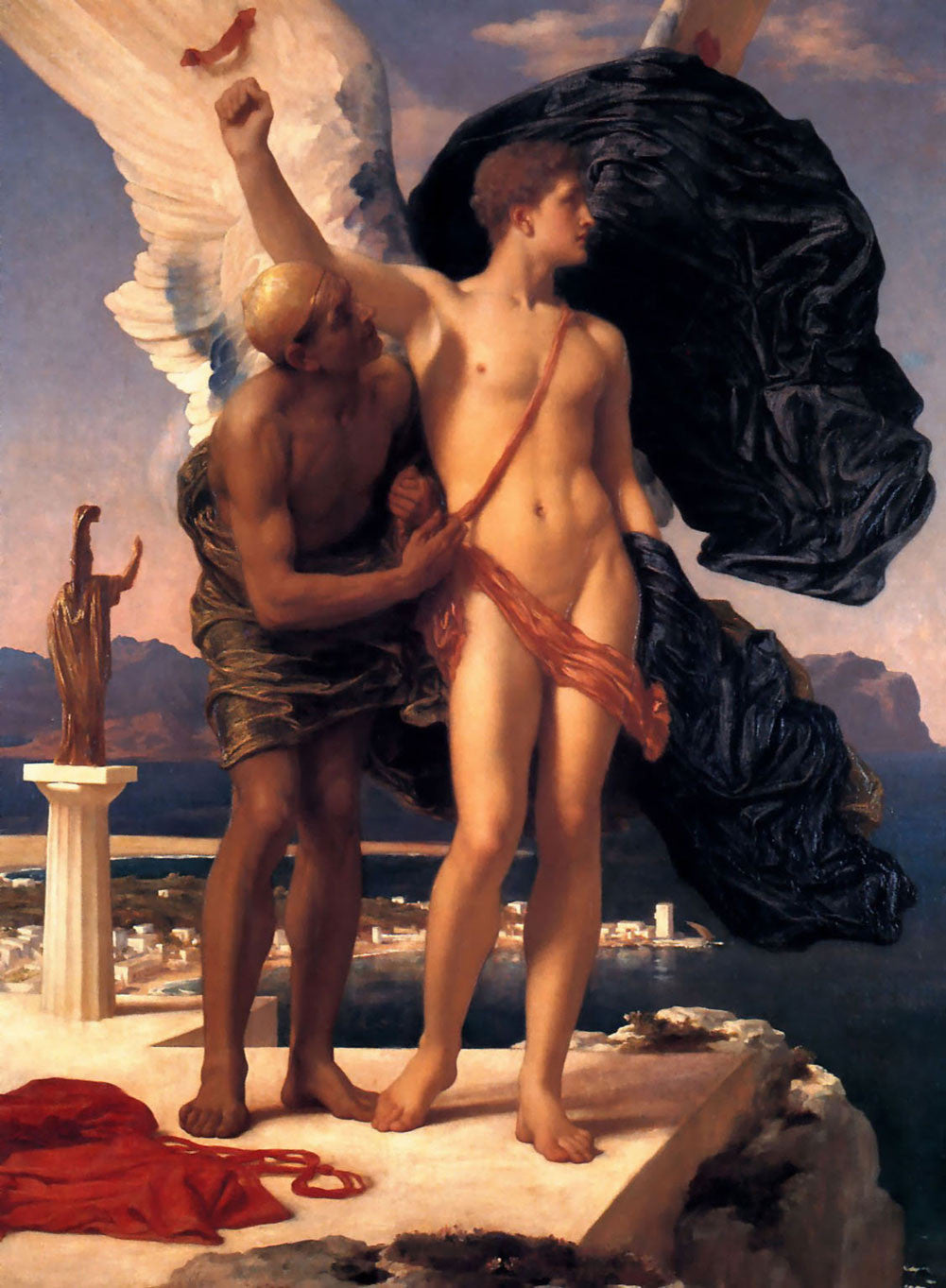 Lord Frederick Leighton - Icarus and Daedalus-Reproduction-Get Custom Art