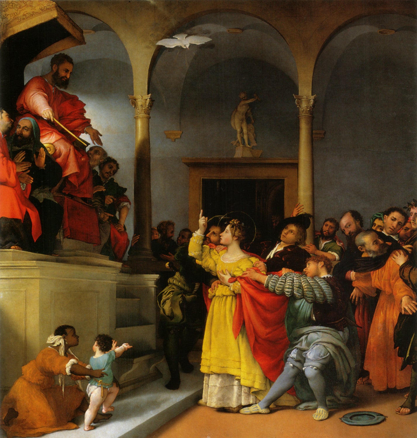 Lorenzo Lotto - Altar of St. Lucia in front of the judges-Reproduction-Get Custom Art