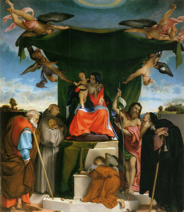 Lorenzo Lotto - Thronende Madonna