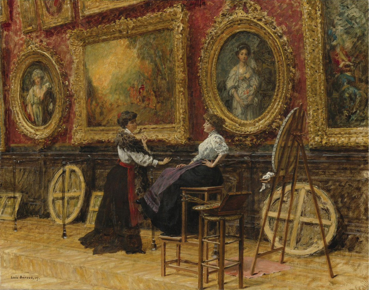 Louis Béroud - The Copyists at the Louvre