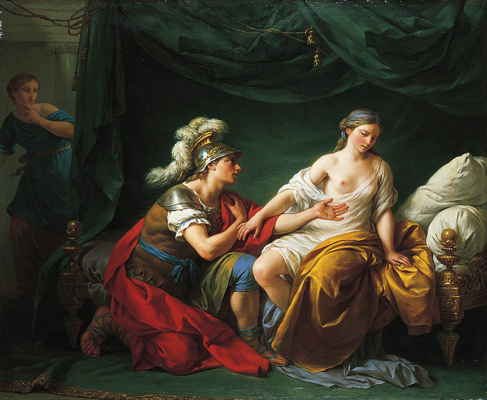Louis-Jean-François Lagrenée - Alcibiades on his Knees Before his Mistress-Reproduction-Get Custom Art