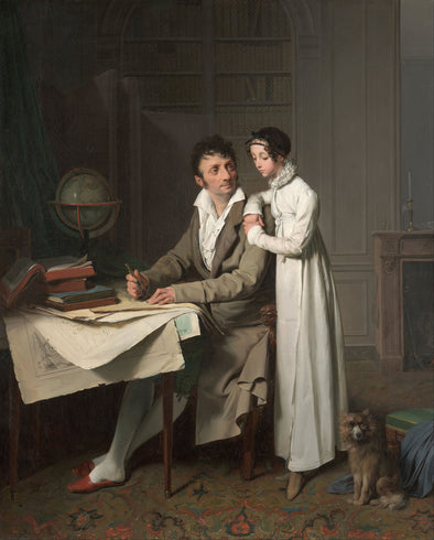 Louis-Leopold Boilly - The Geography Lesson (Portrait Of Monsieur Gaudry And His Daughter)