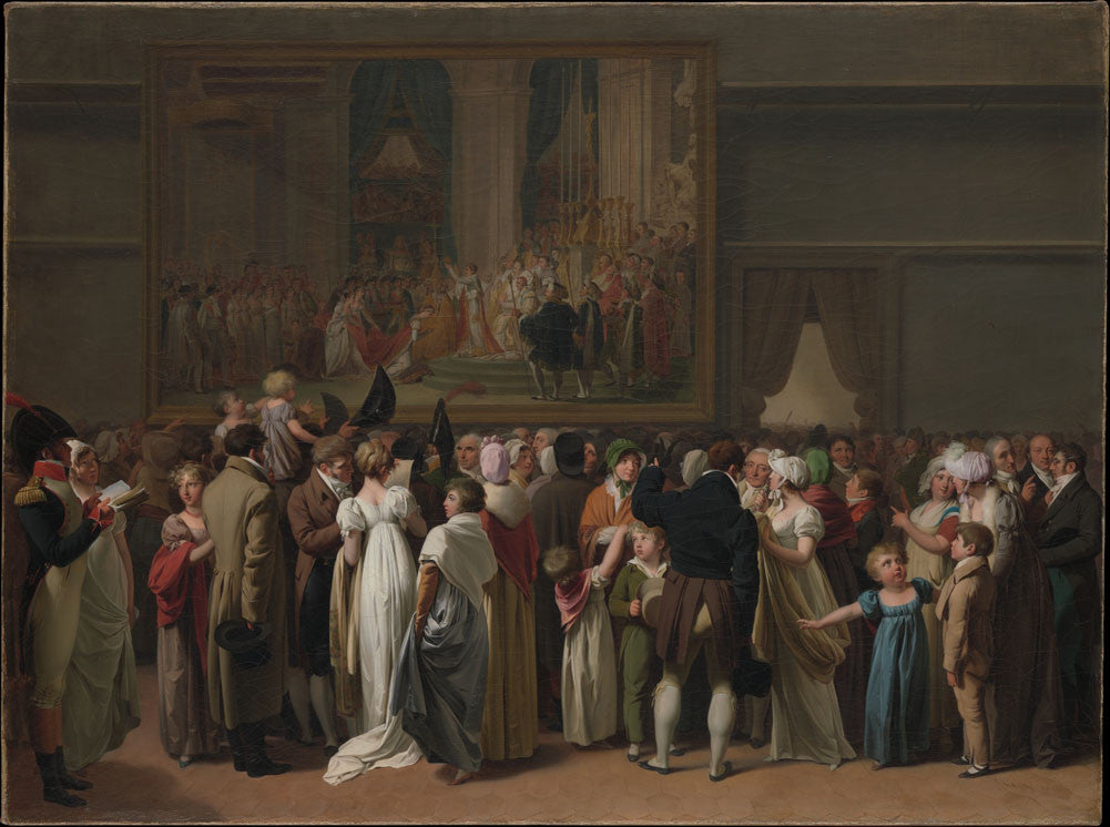 Louis-Leopold Boilly - The Public Viewing Davids Coronation at the Louvre-Reproduction-Get Custom Art