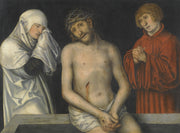 Lucas Cranach the Younger - Christ as Man of Sorrows together with the Virgin and Saint John