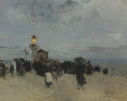 Luigi Loir - Figures Near a Lighthouse