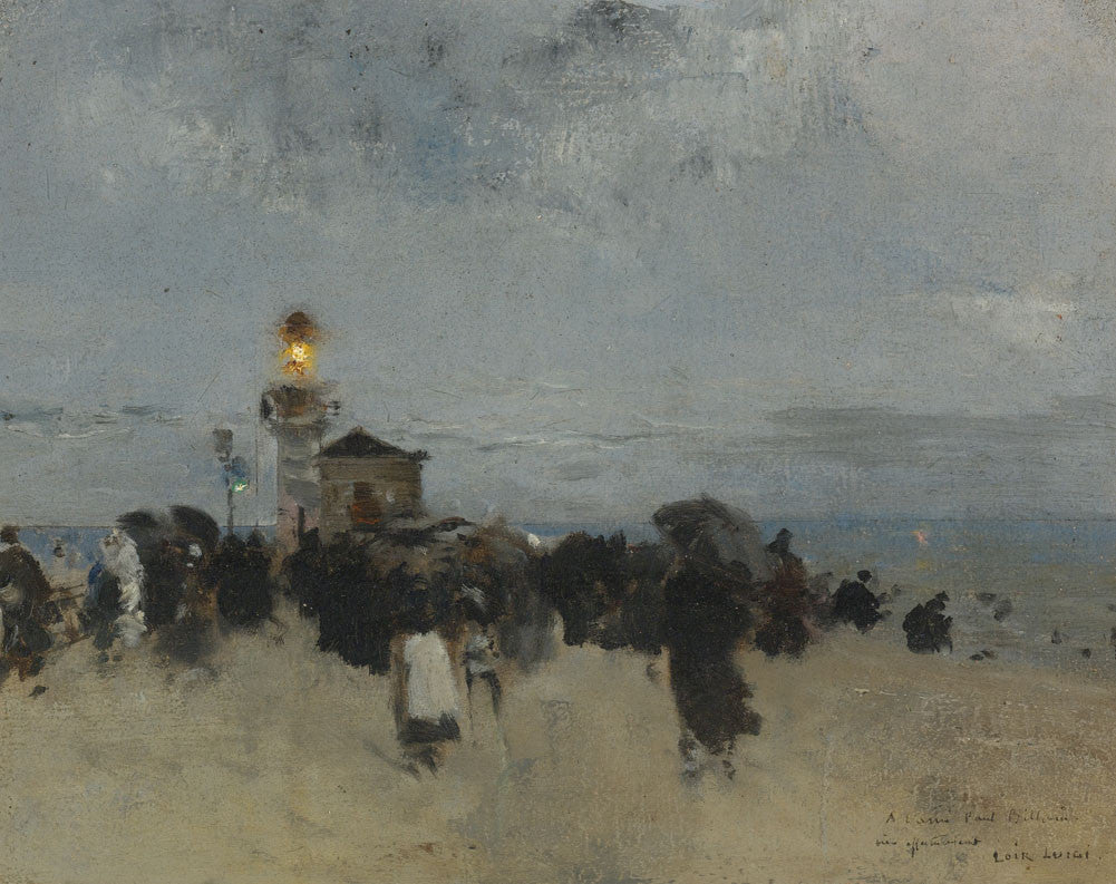 Luigi Loir - Figures Near a Lighthouse