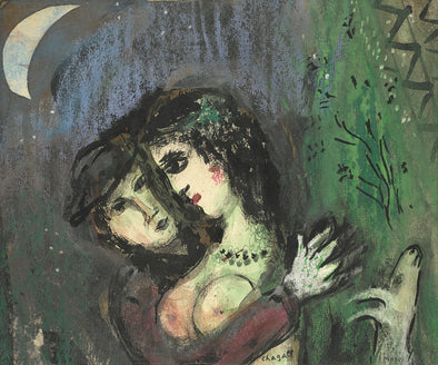 Marc Chagall - Les Amoureux Au Clair De Lune