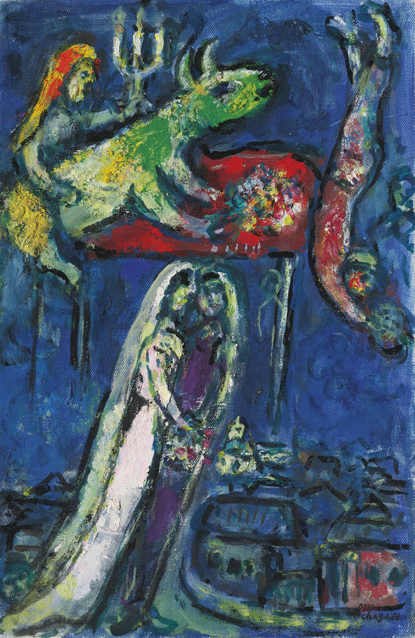 Marc Chagall - Les Maries a L'Ane Vert