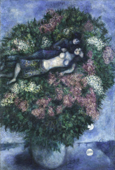 Marc Chagall - Lovers Among the Lilacs