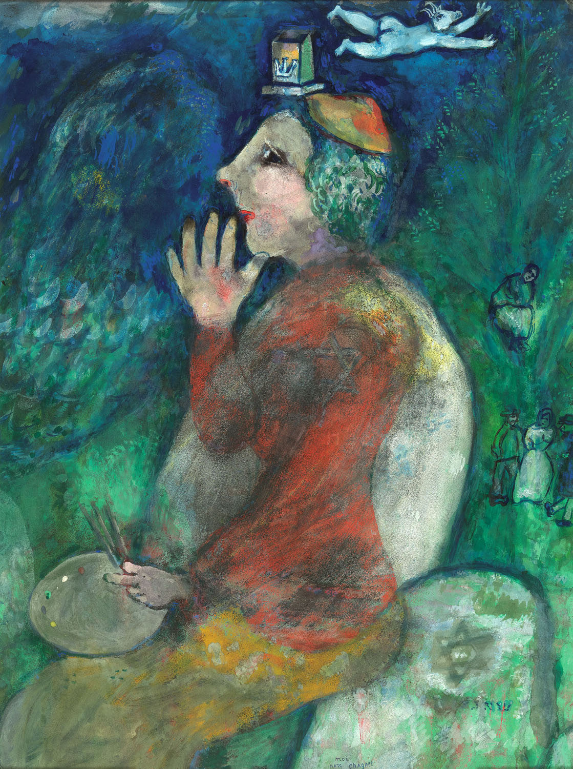 Marc Chagall - Self Portrait with Tefillin