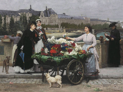 Marie François Firmin-Girard - Flower Seller on the Pont Royal
