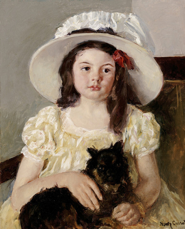 Mary Cassatt - Francoise Holding a Little Black Dog