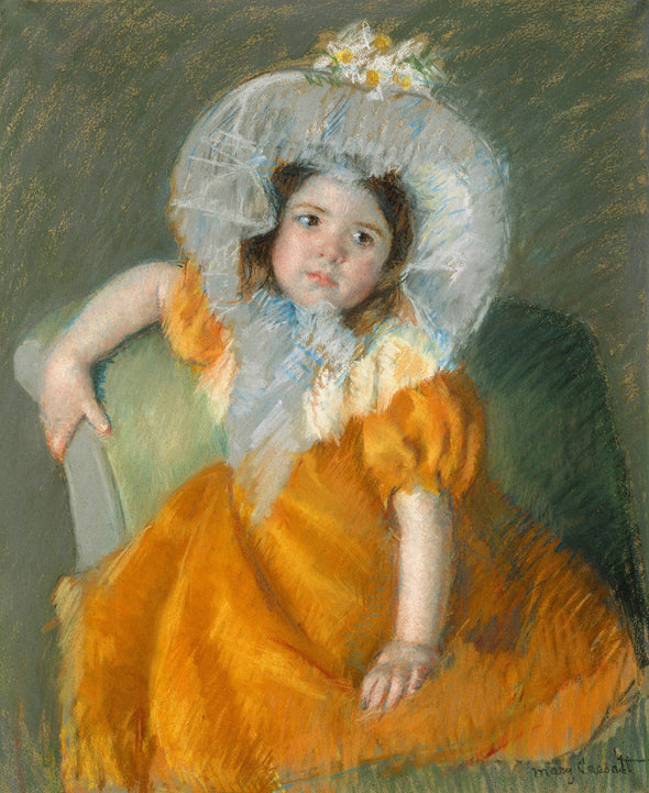 Mary Cassatt - Margot in Orange Dress