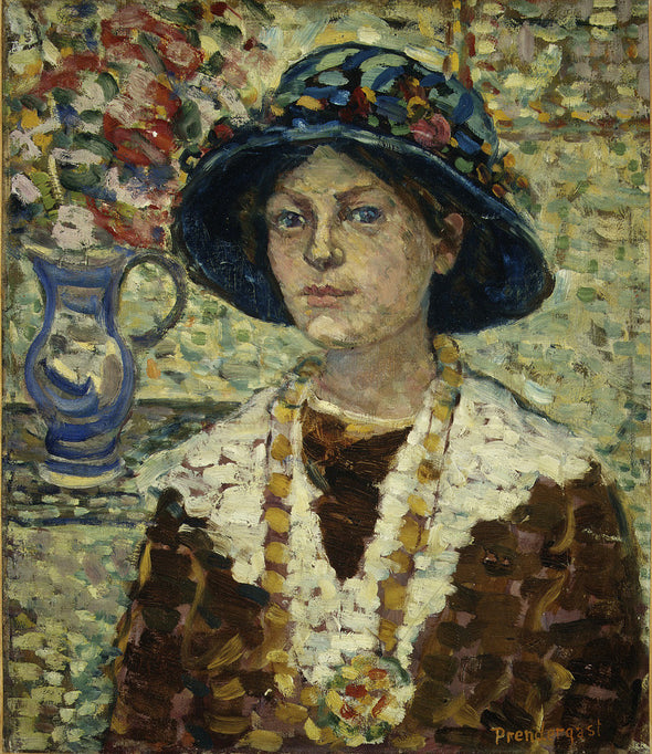 Maurice Brazil Prendergast - Portrait of a Girl with Flowers