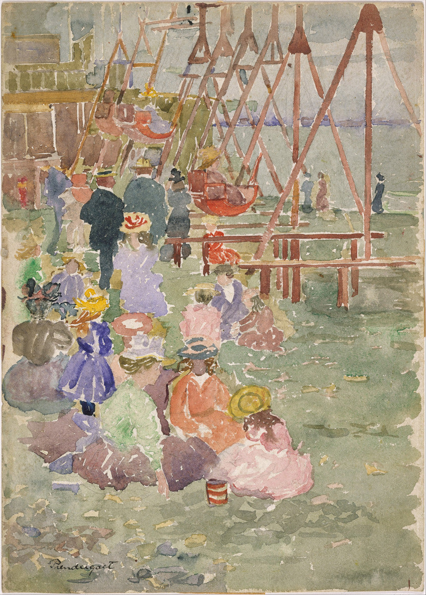 Maurice Brazil Prendergast - Swings, Revere Beach