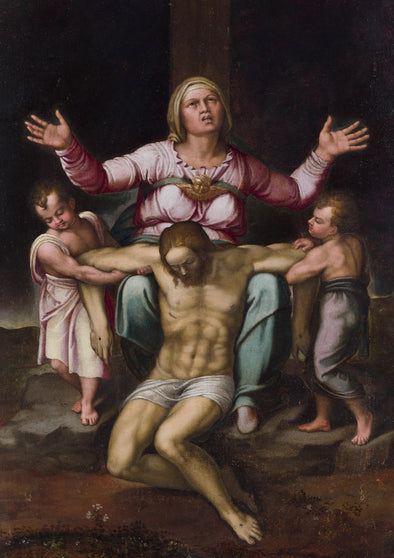 Michelangelo - La Pieta with Two Angels