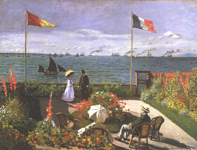 Monet - Terasse am Meeresufer von Sainte Adresse