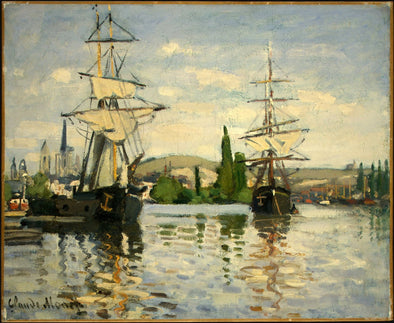 Monet - Ships Riding on the Seine at Rouen