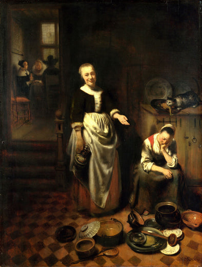 Nicolaes Maes - The Idle Servant