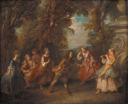 Nicolas Lancret - Children at Play in the Open-Reproduction-Get Custom Art