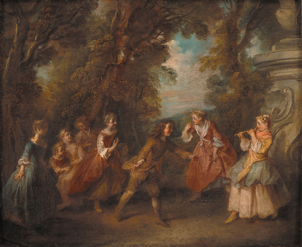 Nicolas Lancret - Children at Play in the Open-Reproduction-Get Custom Art