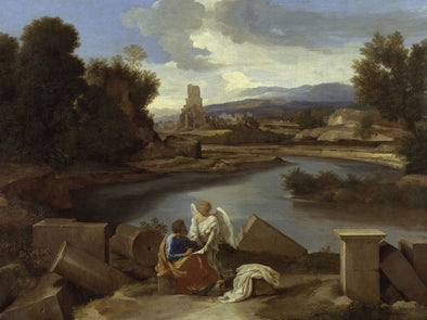 Nicolas Poussin - Landscape with St Matthew and the angel