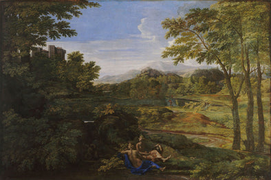 Nicolas Poussin - Paysage avec deux nymphes et un serpent