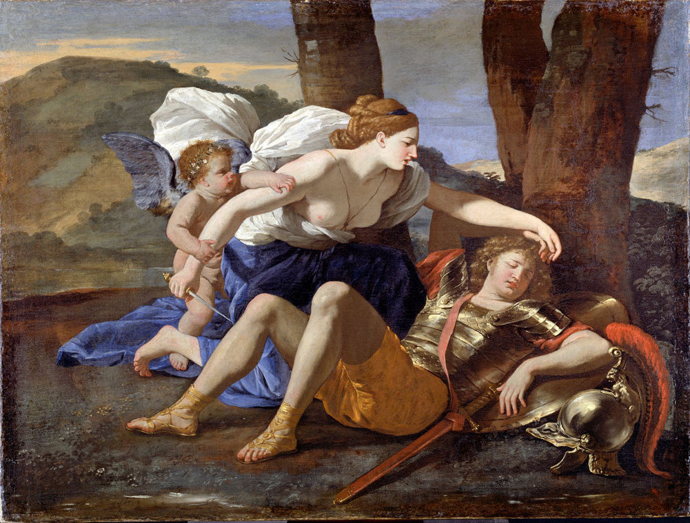 Nicolas Poussin - Rinaldo and Armida-Reproduction-Get Custom Art