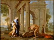 Nicolas Poussin - Theseus Finding His Father's Sword-Reproduction-Get Custom Art