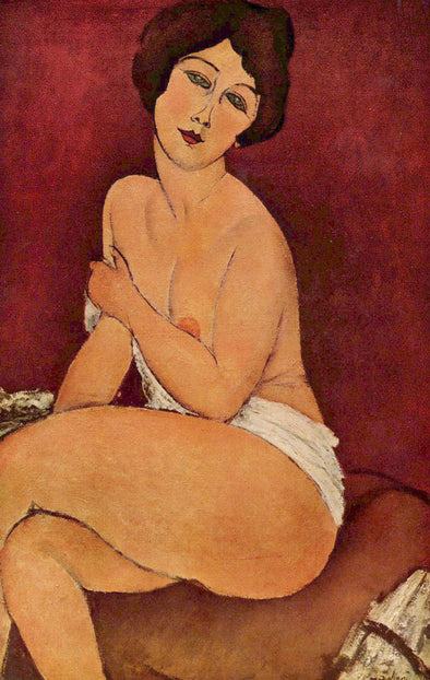 Amedeo Modigliani - Nude Sitting on a Divan (La Belle Romaine)