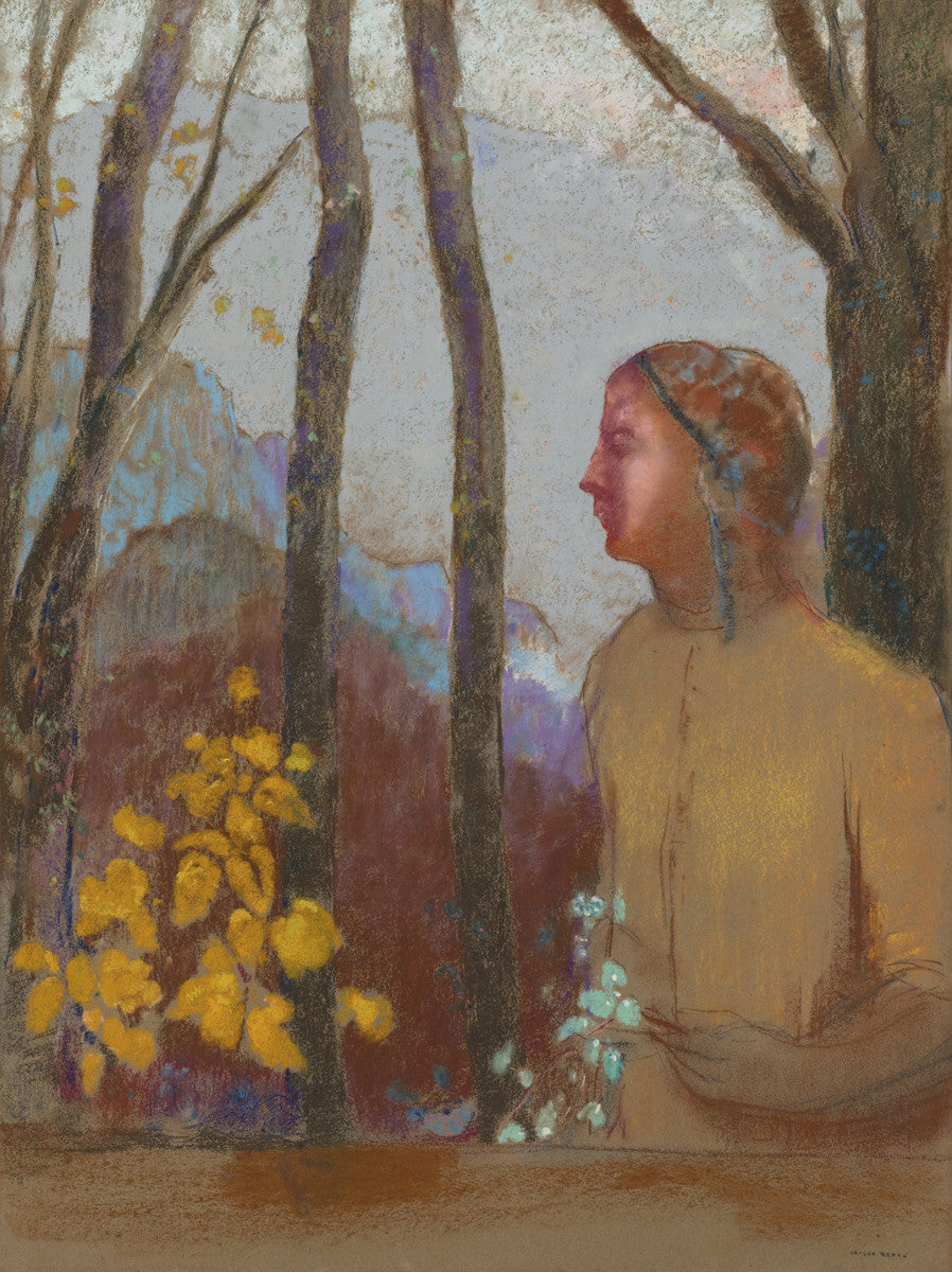 Odilon Redon - Évocation (Femme A La Montagne)-Reproduction-Get Custom Art