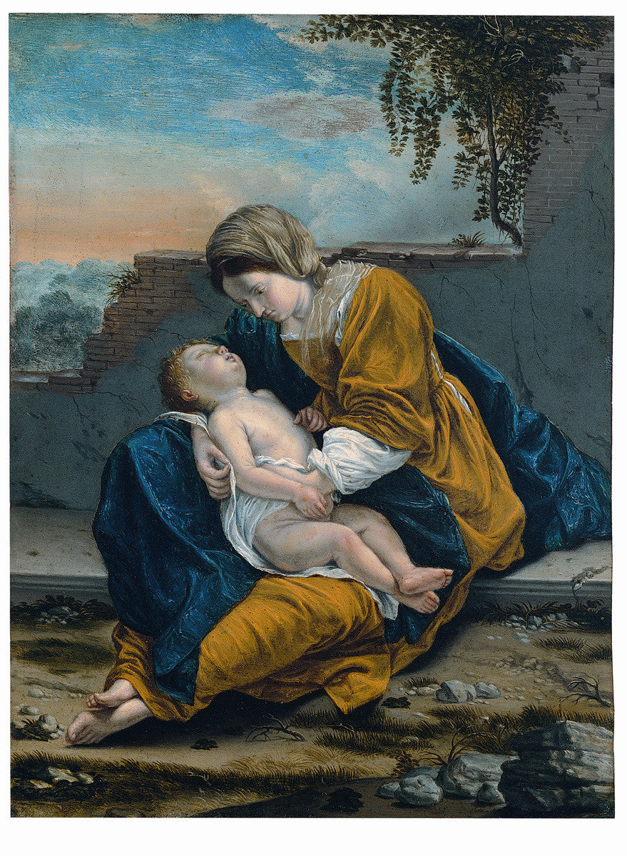 Orazio Gentileschi - Madonna and Child-Reproduction-Get Custom Art
