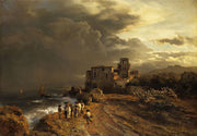 Oswald Achenbach - Retreating Storm on the Italian Coast-Reproduction-Get Custom Art