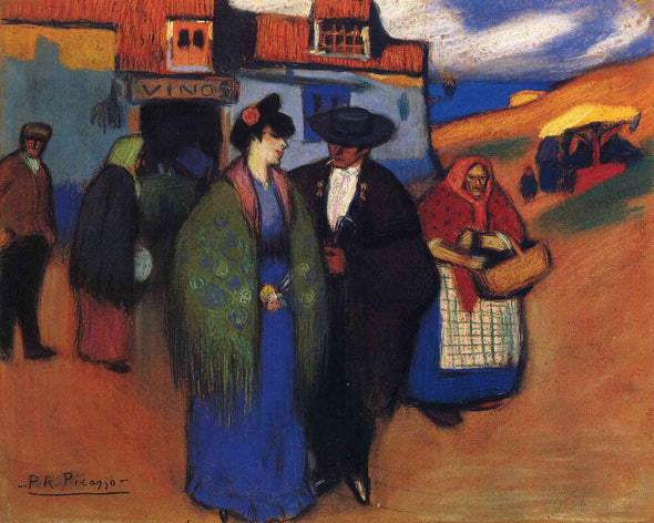 Pablo Picasso - A Spanish Couple in front of Inn