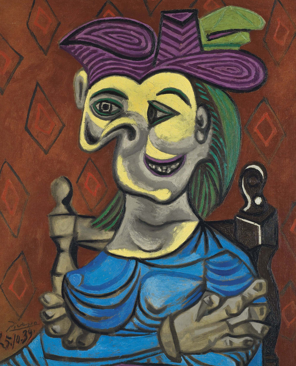 Pablo Picasso - Femme assise, robe bleue-Reproduction-Get Custom Art