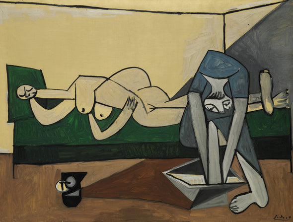 Pablo Picasso - Nu couche et femme se lavant les pieds