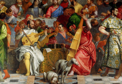 Paolo Veronese - The Marriage Feast at Cana, detail of Christ and musicians