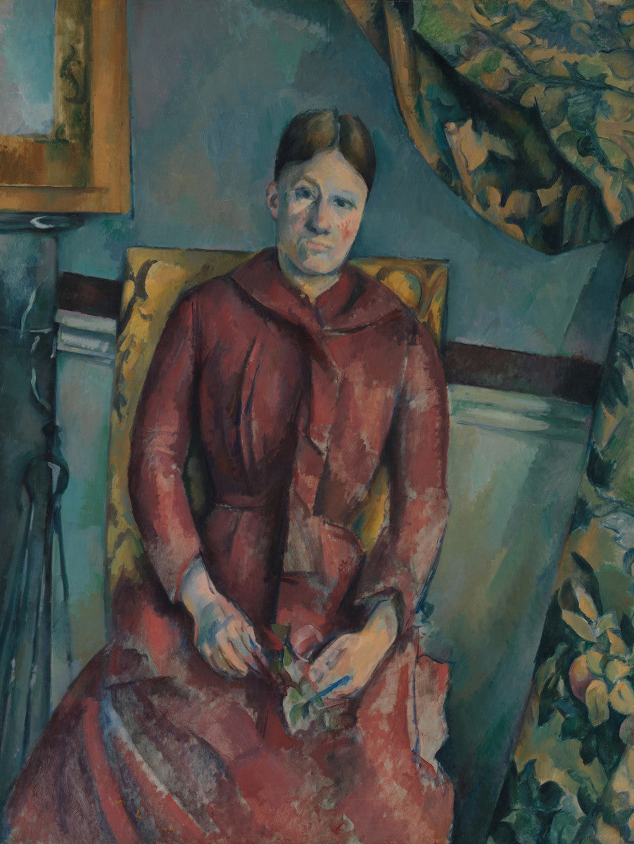 Paul Cézanne - Madame Cézanne in a Red Dress-Reproduction-Get Custom Art