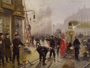 Paul Fischer - A fire on Kultorvet-Reproduction-Get Custom Art