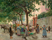 Paul Fischer - Vegetable Market In Vomero Naples-Reproduction-Get Custom Art