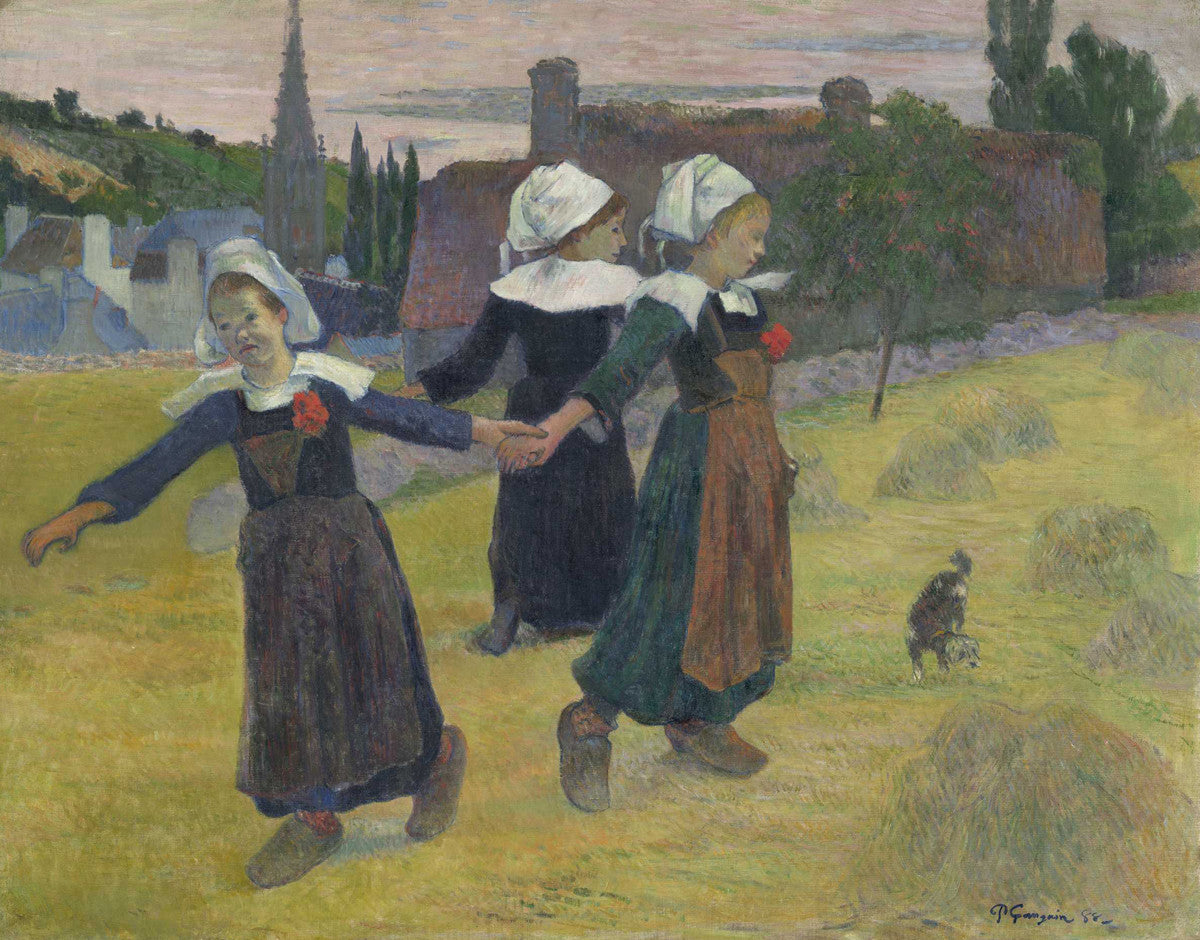 Paul Gauguin - Breton Girls Dancing-Reproduction-Get Custom Art
