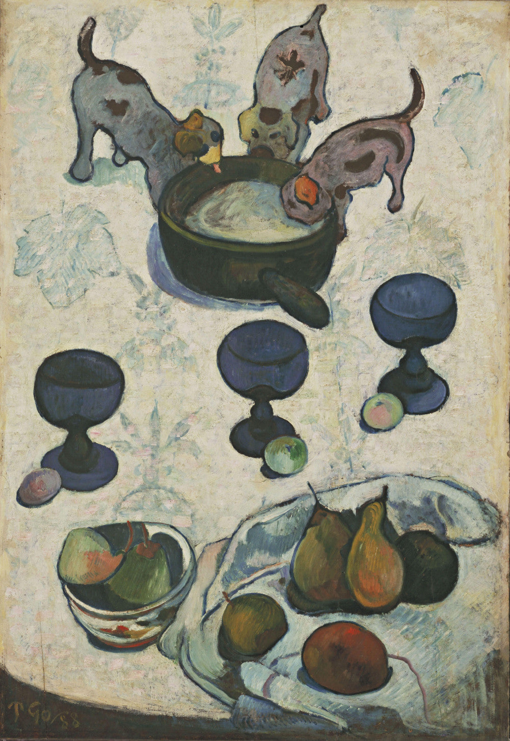 Paul Gauguin - Still Life with Three Puppies-Reproduction-Get Custom Art