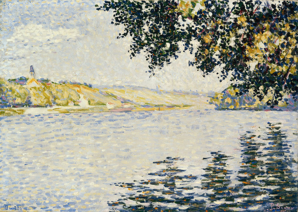 Paul Signac - View of the Seine at Herblay-Reproduction-Get Custom Art