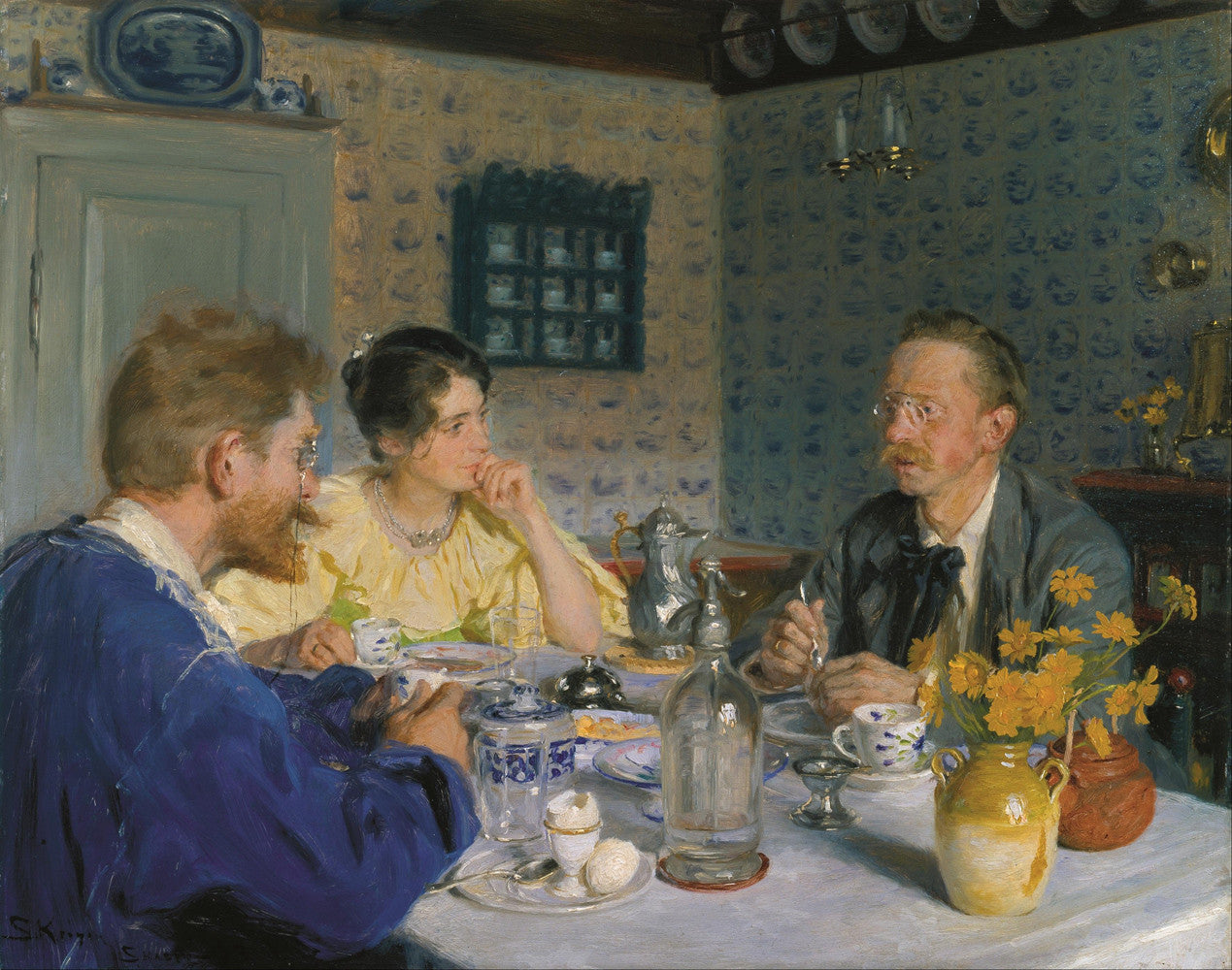 Peder Severin Kroyer - A Breakfast-Reproduction-Get Custom Art