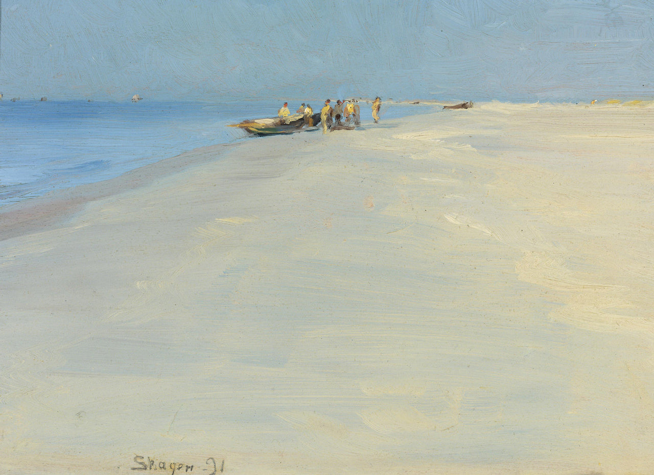 Peder Severin Kroyer - Fishermen On The Beach At Skagen-Reproduction-Get Custom Art