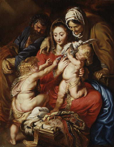 Peter Paul Rubens - The Holy Family with Saint Elizabeth, Saint John and a Dove